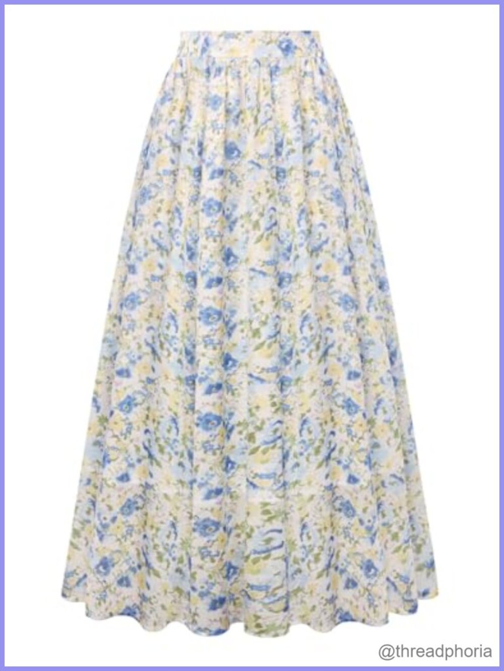 Elastic Waist Pleated A-Line Maxi Skirt with Pockets